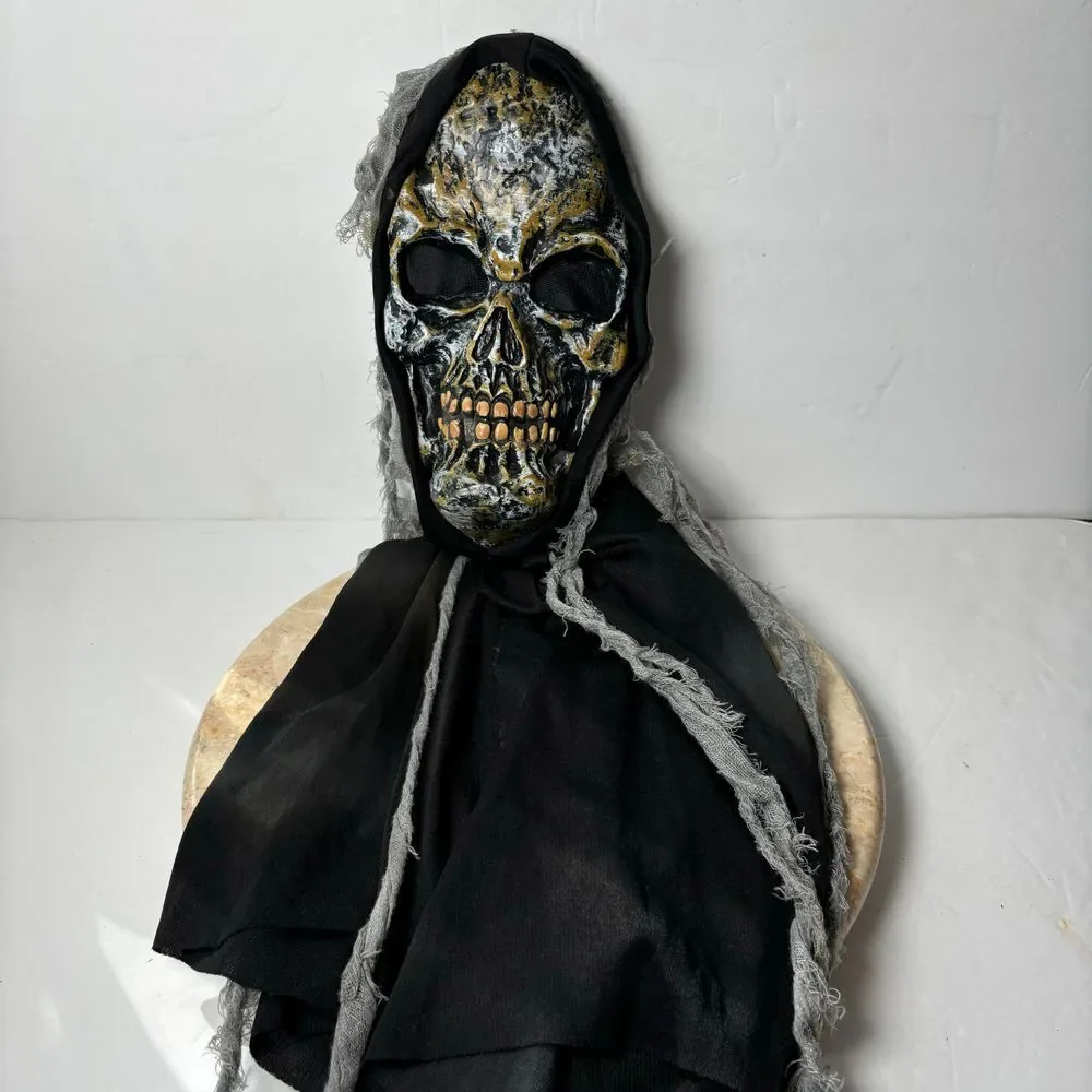 Vintage Easter Unlimited Funworld Grim Reaper Skull Skeleton Halloween Face Mask